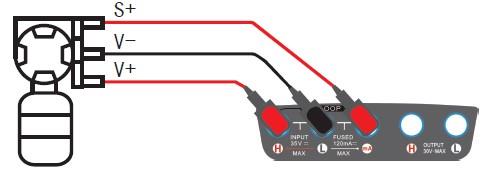 過程校驗儀與三線制變送器接線 過程校驗儀與三線制變送器接線