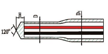 變徑快速型鎧裝熱電偶測量端 變徑快速型鎧裝熱電偶測量端