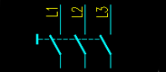 一個手動三極開關電氣符號 一個手動三極開關電氣符號