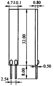 日本產100W47厚膜鉑電阻尺寸 日本產100W47厚膜鉑電阻尺寸