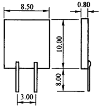 日本產50W85厚膜鉑電阻尺寸 日本產50W85厚膜鉑電阻尺寸