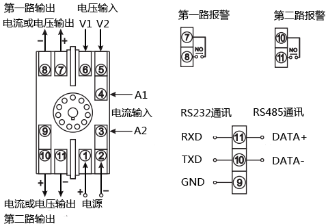 昌暉儀表可編程電量變送器接線圖 昌暉儀表可編程電量變送器接線圖