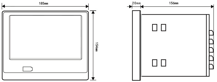 昌暉觸摸式無紙記錄儀外形尺寸 昌暉觸摸式無紙記錄儀外形尺寸