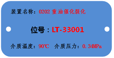 控制回路的儀表標識牌