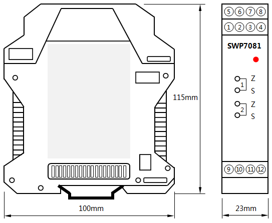 SWP7081溫度變送器外形尺寸 SWP7081溫度變送器外形尺寸