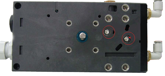 閥門(mén)定位器背面安裝螺孔圖 閥門(mén)定位器背面安裝螺孔圖