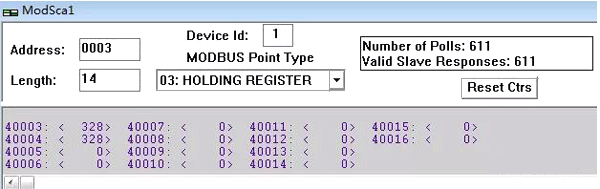 ModScan讀取流量積算儀數(shù)據(jù) ModScan讀取流量積算儀數(shù)據(jù)