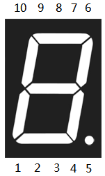 數碼管引腳識別示意圖 數碼管引腳識別示意圖