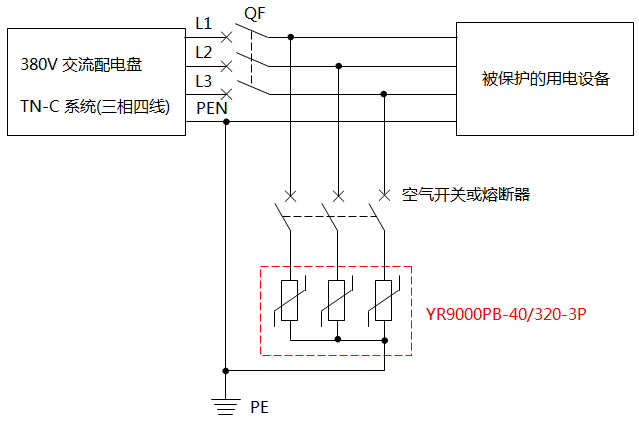 YR9000PB-40/320-3P電源電涌保護器接線 YR9000PB-40/320-3P電源電涌保護器接線