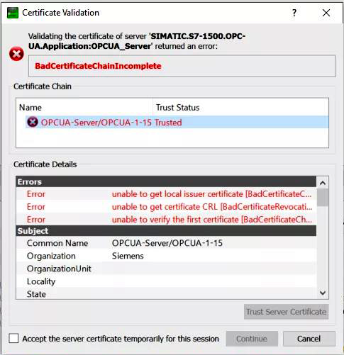 報錯”BadCertificateTimeInvalid" 報錯”BadCertificateTimeInvalid"