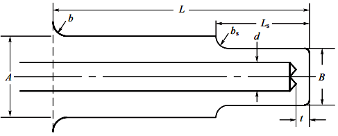 階梯形溫度計套管截面 階梯形溫度計套管截面