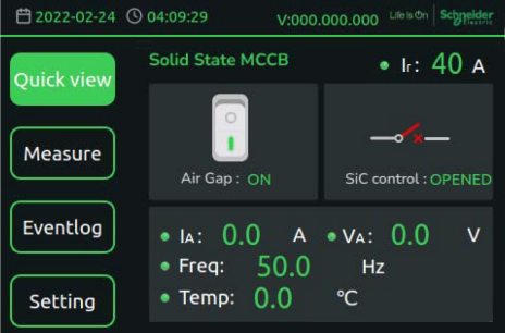 施耐德固態斷路器界面變化狀態圖 施耐德固態斷路器界面變化狀態圖