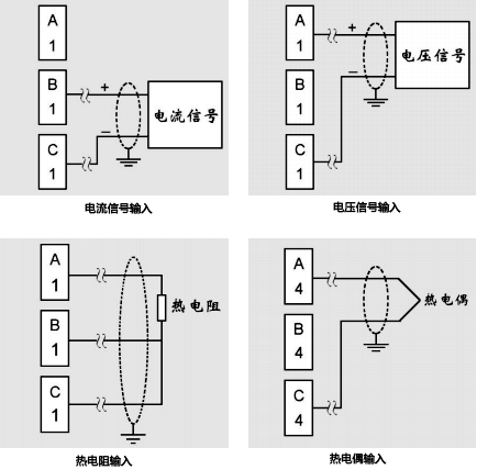 模擬信號輸入接線圖 模擬信號輸入接線圖