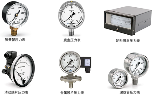 常見壓力表的外形 常見壓力表的外形