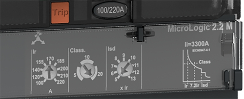 NSX250-Miclogic 2.2M電動(dòng)機(jī)保護(hù)型塑殼斷路器的面板 NSX250-Miclogic 2.2M電動(dòng)機(jī)保護(hù)型塑殼斷路器的面板