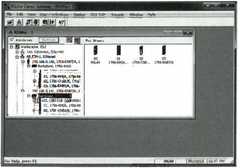 RSLinx軟件界面 RSLinx軟件界面