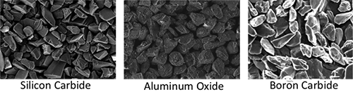 超聲波加工的磨粒示意圖 超聲波加工的磨粒示意圖