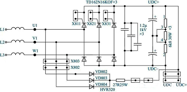 ACS800的變頻器主電路 ACS800的變頻器主電路