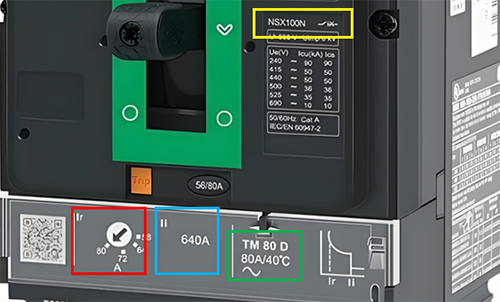 NSX100N-TM80D斷路器電流區(qū)域 NSX100N-TM80D斷路器電流區(qū)域