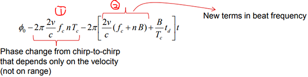 第n個chirp的差拍信號的相位和頻率 第n個chirp的差拍信號的相位和頻率