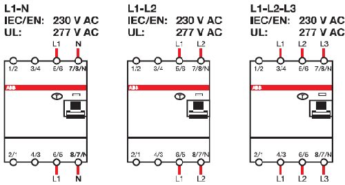 三相電路A、B、C或單相電路L-N接線時,開關最右邊兩極始終都接入電路,那么漏電保護和測試按鈕功能都不會受到影響 三相電路A、B、C或單相電路L-N接線時,開關最右邊兩極始終都接入電路,那么漏電保護和測試按鈕功能都不會受到影響